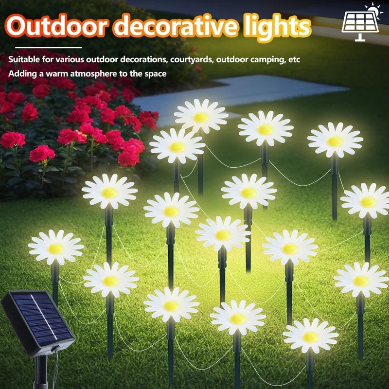 Outdoor Lighting Pathway - Lampu Taman Bunga Daisy Tenaga Surya,