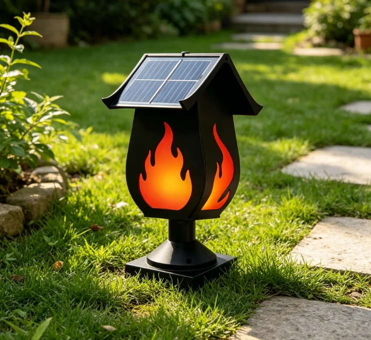 Outdoor Lighting Waterproof - Lampu Hias Tiang Taman Tenaga Surya