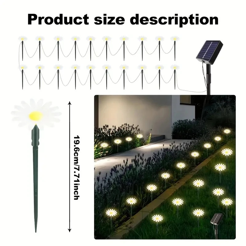 Lampu Taman Bunga Daisy Tenaga - Outdoor Lighting Pathway ulasan dan harga