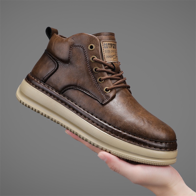 Sepatu Kasual High-Top Retro B - Outdoor Lighting Black ulasan dan harga