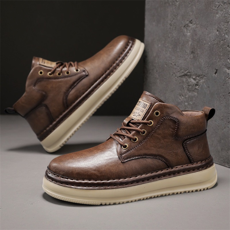 Sepatu Kasual High-Top Retro B - Outdoor Lighting Black ulasan dan harga