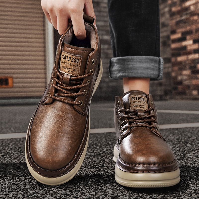 Sepatu Kasual High-Top Retro B - Outdoor Lighting Black ulasan dan harga
