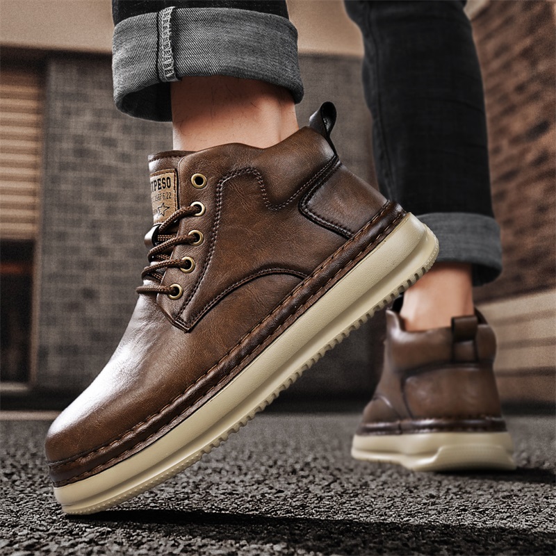 Sepatu Kasual High-Top Retro B - Outdoor Lighting Black ulasan dan harga