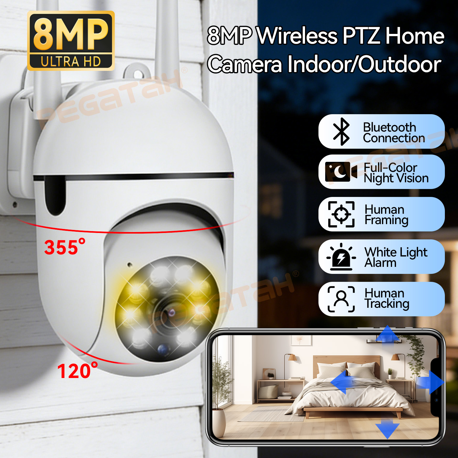 Kamera CCTV IP Wifi 8MP 2.4G d - Outdoor Lighting Track ulasan dan harga